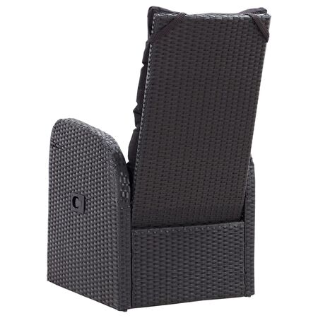  Set de masă pentru grădină, 5 piese, negru