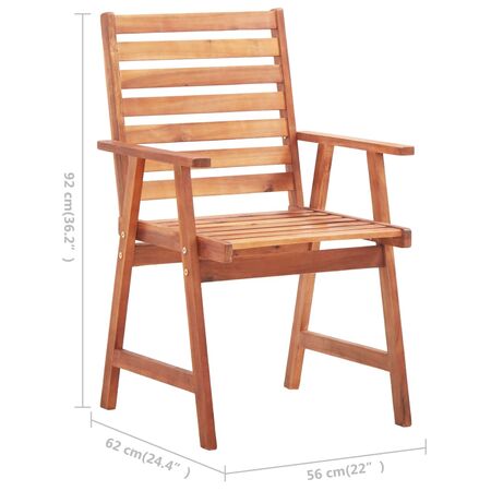  Scaune de exterior cu perne, 6 buc., lemn masiv de acacia