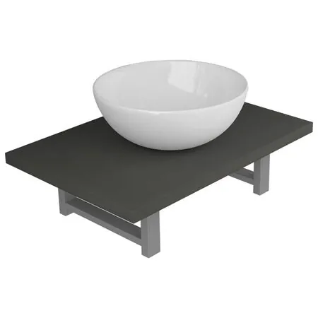  Set mobilier de baie, 2 piese, gri, ceramică