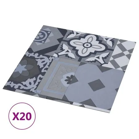  Plăci de pardoseală autoadezive, 20 buc., colorat, PVC 1,86 m²