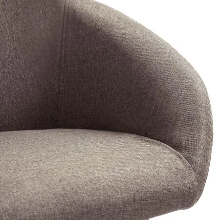  Scaune de sufragerie, 6 buc., gri taupe, material textil