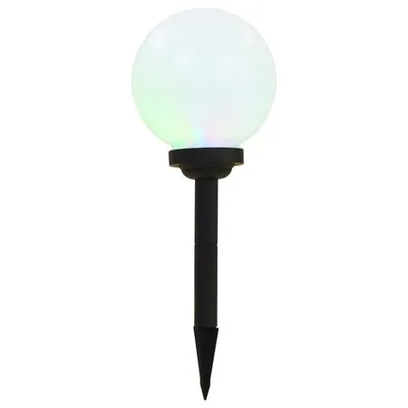  Lămpi solare de exterior cu LED, 3 buc, 20 cm, RGB, sferic