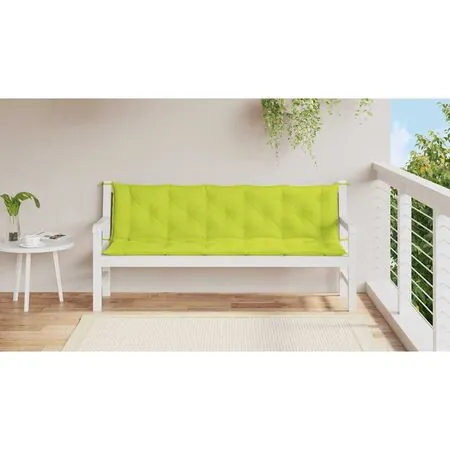  Pernă bancă grădină, verde aprins 180x(50+50)x7cm textil oxford