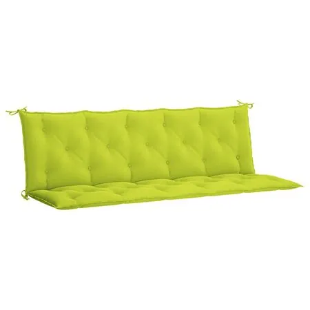  Pernă bancă grădină, verde aprins 180x(50+50)x7cm textil oxford