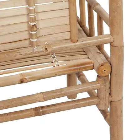  Bancă de grădină cu pernă, 120 cm, bambus