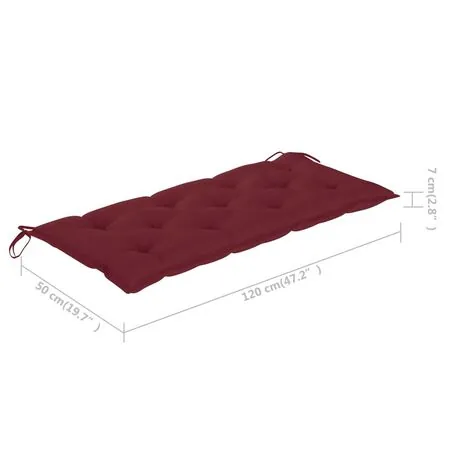  Bancă de grădină cu pernă, 120 cm, bambus