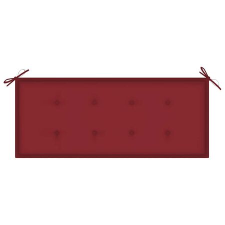  Bancă de grădină pliabilă cu pernă, 118 cm, bambus