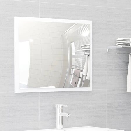  Set mobilier de baie, alb, lemn prelucrat