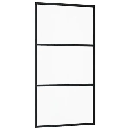  Ușă glisantă cu set feronerie, 102x205 cm, sticlă ESG/aluminiu