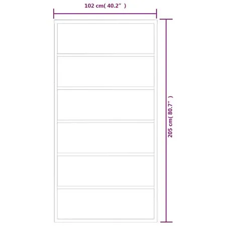  Ușă glisantă cu set feronerie, 102x205 cm, sticlă ESG/aluminiu