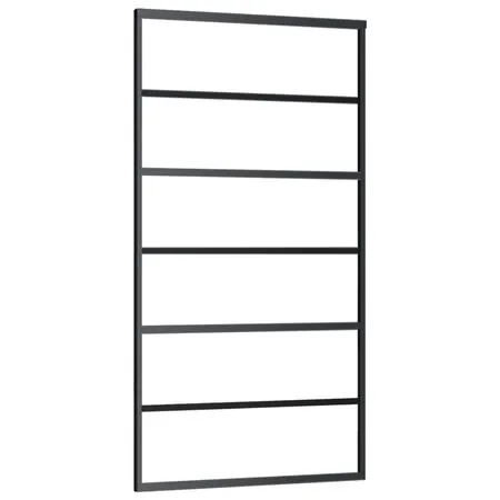  Ușă glisantă cu set feronerie, 102x205 cm, sticlă ESG/aluminiu