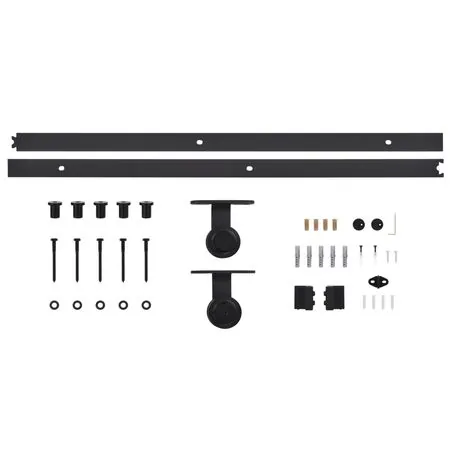  Ușă glisantă cu set feronerie, 102x205 cm, sticlă ESG/aluminiu