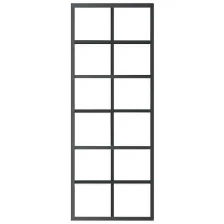  Ușă glisantă cu set feronerie, 76x205 cm, sticlă ESG/aluminiu