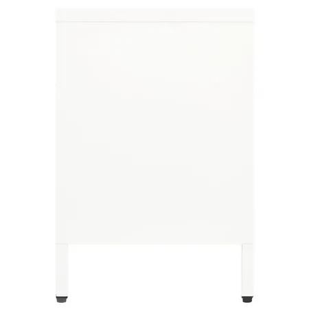  Dulap TV, alb, 105x35x52 cm, oțel și sticlă