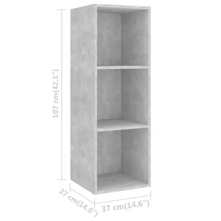  Set de dulapuri TV, 3 piese, gri beton, lemn prelucrat