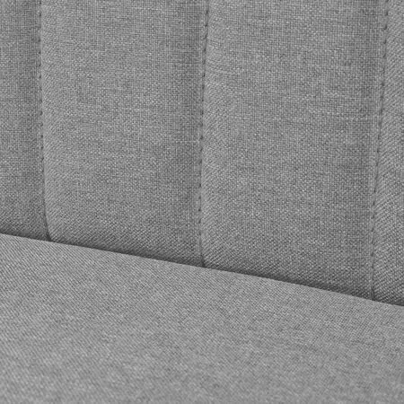 Canapea din material textil 117 x 55,5 x 77 cm, gri deschis