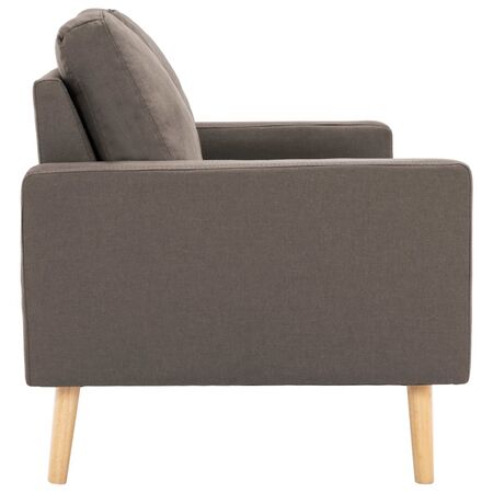  Canapea cu 2 locuri, gri taupe, material textil