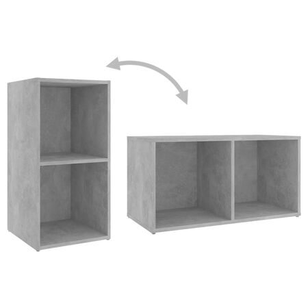  Dulapuri TV 2 buc gri beton, 72x35x36,5 cm lemn prelucrat