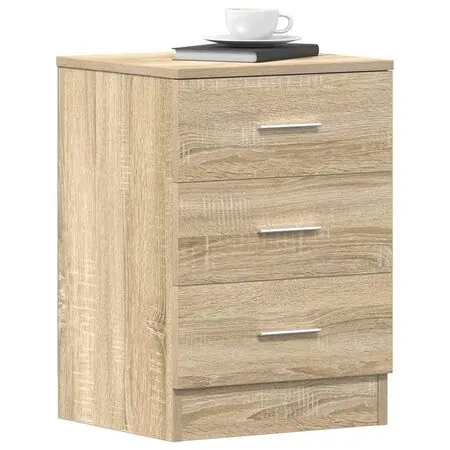  Noptiere, 2 buc., stejar sonoma, 38x35x56 cm, lemn prelucrat