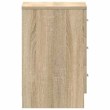  Noptiere, 2 buc., stejar sonoma, 38x35x56 cm, lemn prelucrat