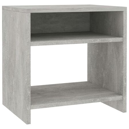  Noptieră, gri beton, 40x30x40 cm, lemn prelucrat