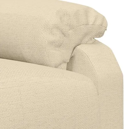  Fotoliu de masaj electric rabatabil, crem, textil