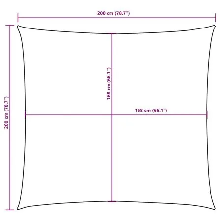  Pânză parasolar, antracit, 2 x 2 m, țesătură Oxford, pătrat
