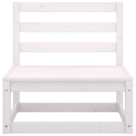  Set mobilier de grădină cu perne, 2 piese, alb, lemn masiv pin