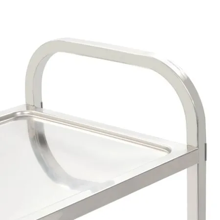  Cărucior de bucătărie 2 niveluri 95x45x83,5 cm oțel inoxidabil