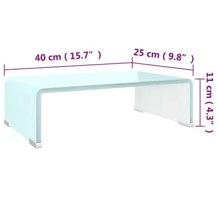  Stativ TV/Suport monitor, sticlă, verde, 40 x 25 x 11 cm