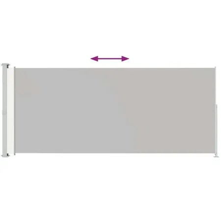  Copertină laterală retractabilă de terasă, crem, 200 x 500 cm