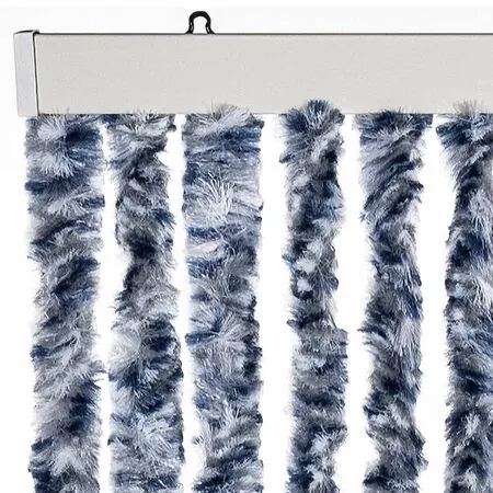  Perdea de insecte, albastru, alb, argintiu, 100x220 cm Chenille