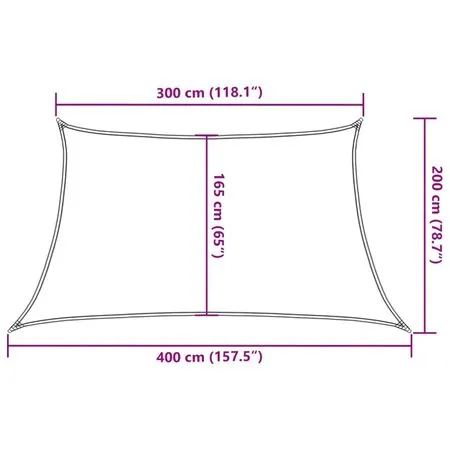  Pânză parasolar, bej, 3/4x2 m, HDPE, 160 g/m²