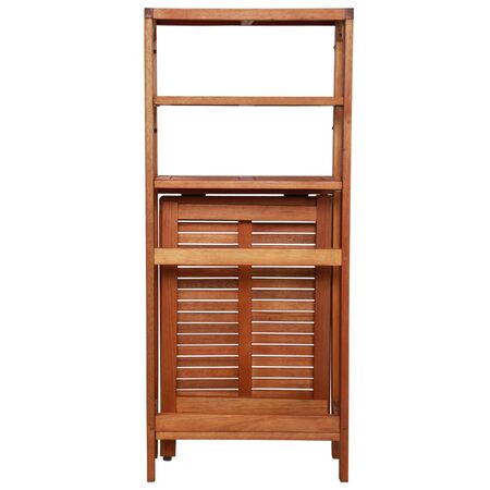  Set mobilier bistro pliabil, 3 piese, lemn masiv de acacia