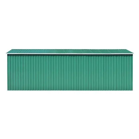  Șopron de grădină, 257x580x181 cm, verde, metal