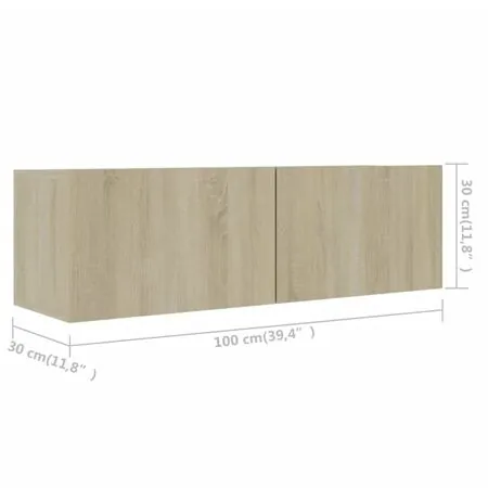  Set de dulapuri TV, 6 piese, stejar sonoma, lemn prelucrat