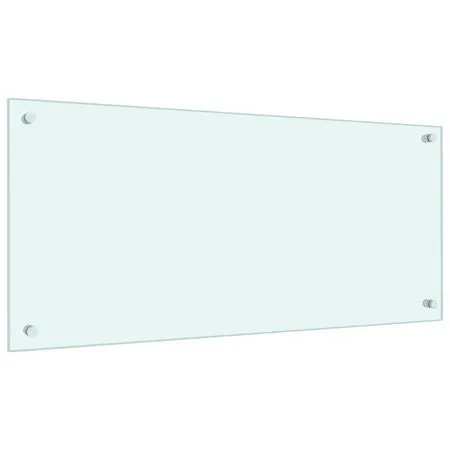 Panou antistropi de bucătărie, alb, 90x40 cm, sticlă securizată