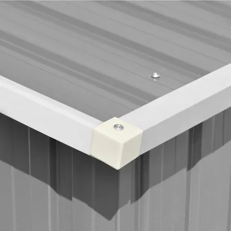  Șopron de grădină, gri, 257x779x181 cm, oțel zincat