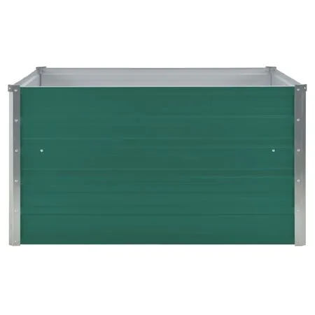  Strat înălțat grădină, verde, 100x100x45 cm, oțel galvanizat