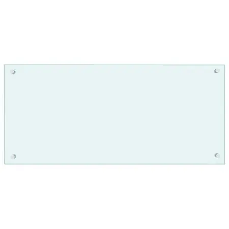  Panou antistropi de bucătărie, alb, 90x40 cm, sticlă securizată