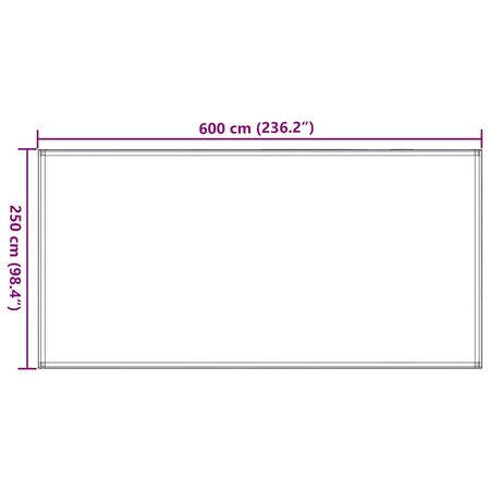  Covor pentru cort, antracit și alb, 250x600 cm