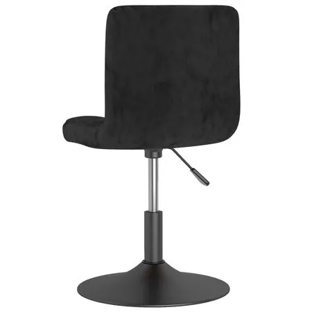  Scaun de bar pivotant catifea neagră