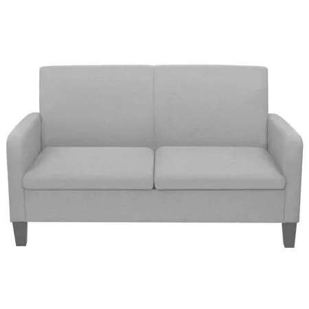  Canapea cu 2 locuri, 135 x 65 x 76 cm, gri deschis