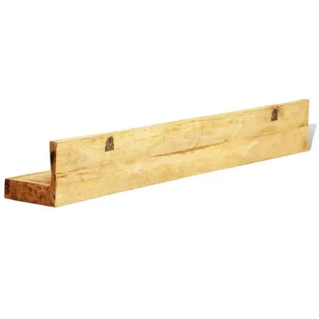  Raft de prezentare 2 buc din lemn masiv, montat pe perete