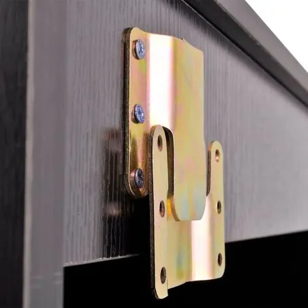  Set mobilier baie format din 9 piese cu chiuvete incluse, Negru