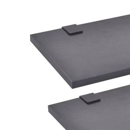  Set mobilier baie 10 piese, chiuvete și robinete incluse, negru