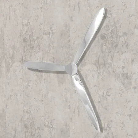  Decorațiune de perete elice din aluminiu, argintiu, 70 cm
