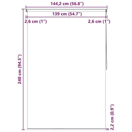  Roletă perdea de duș 140x240 cm Model stea de mare