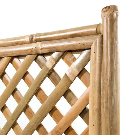  Strat înălțat de grădină cu spalier din bambus, 70 cm