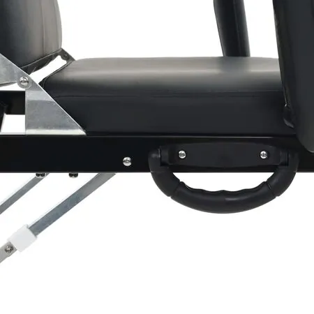  Scaun tratament facial, înlocuitor piele, 185x78x76 cm, negru